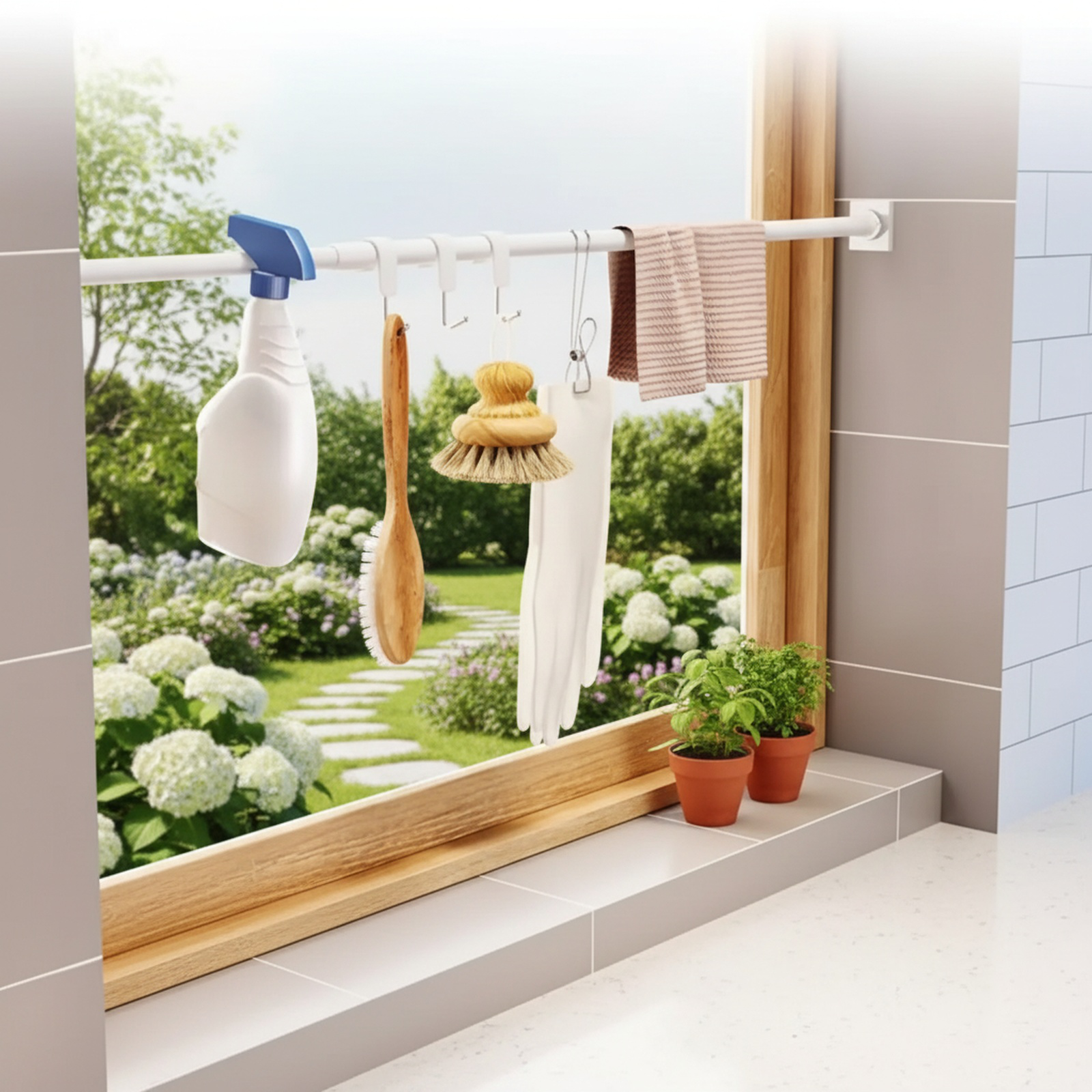 Organizador extensible para debajo del fregadero, no requiere perforación