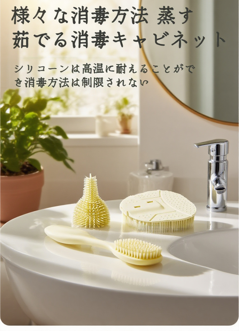 食器やボトルの隅々まで届くストレートハンドル