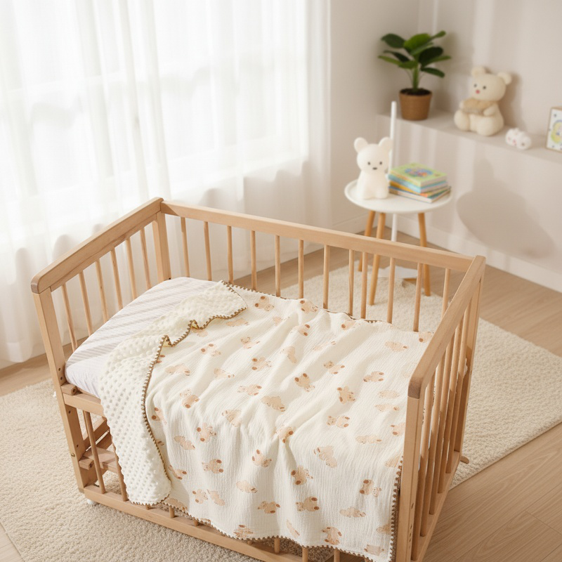 Atmungsaktive Babydecke aus Baumwolle