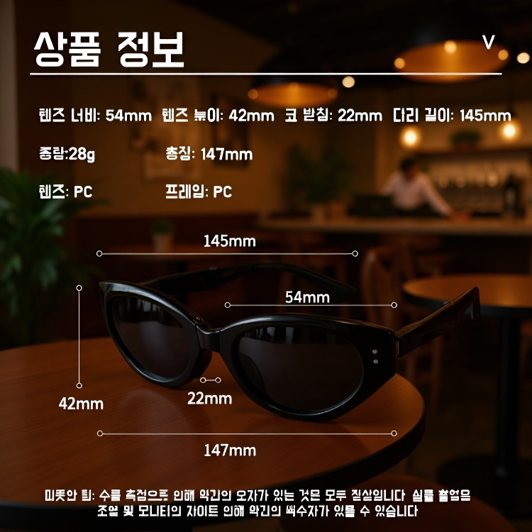 접이식 고양이눈 선글라스 자외선 차단 
