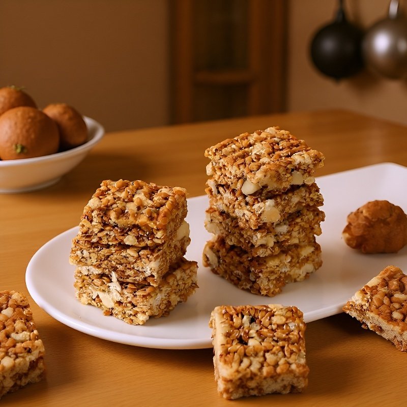 무설탕 참깨, 땅콩, 견과류, 아마씨, 호두 쇼트브레드