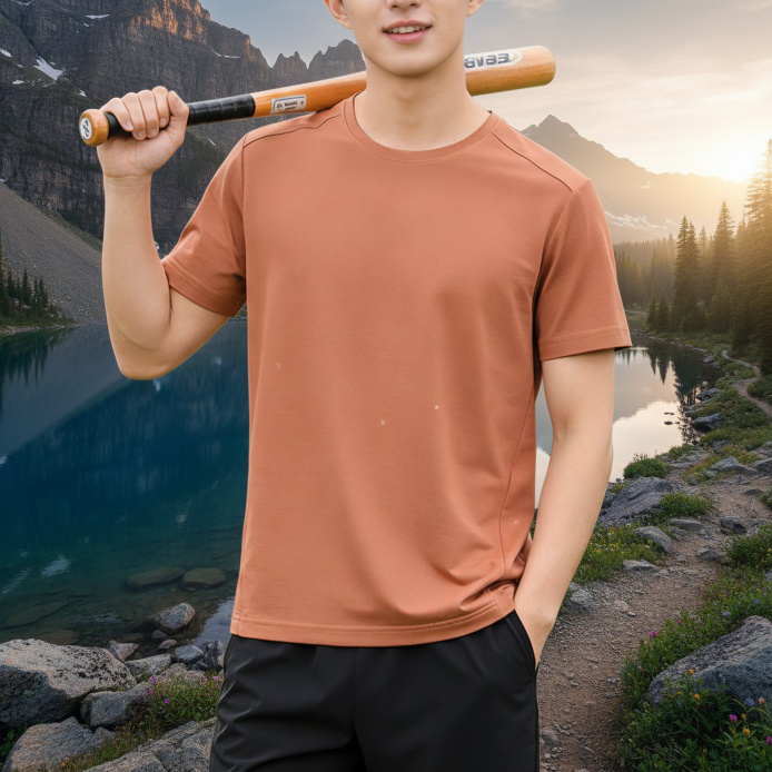 운동 중에도 쾌적한 남성 흡습 배한 티셔츠