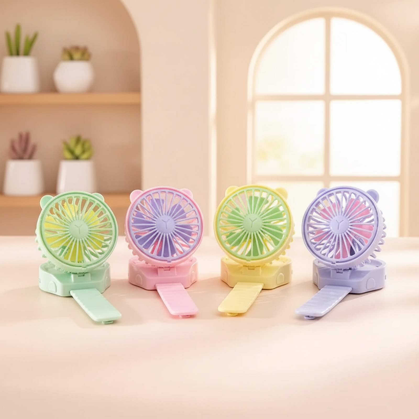 Portable Mini Cartoon Wristwatch Fan