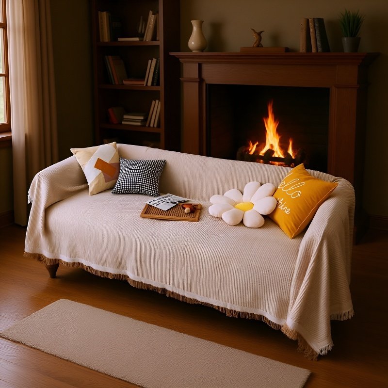 Vielseitige Sofadecke aus Baumwolle, Vollbezug Sofatuch, Sofahusse