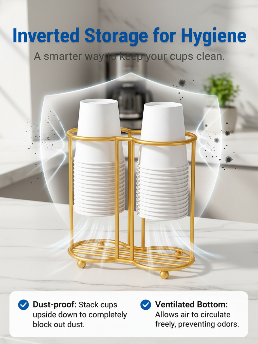 Multifunctional bar counter cup holder for milk tea and coffee
