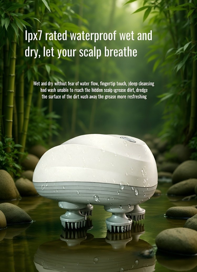 Wireless scalp massager in office