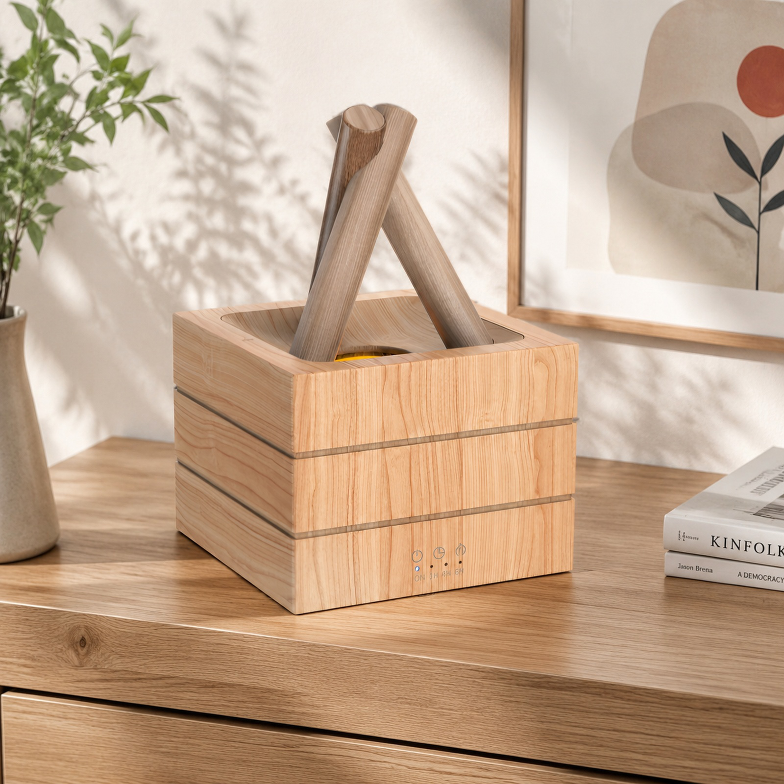 2026 New Bonfire Aromatherapy Diffuser with Three-speed Timer, Automatic Power-off, Anti-air Burning