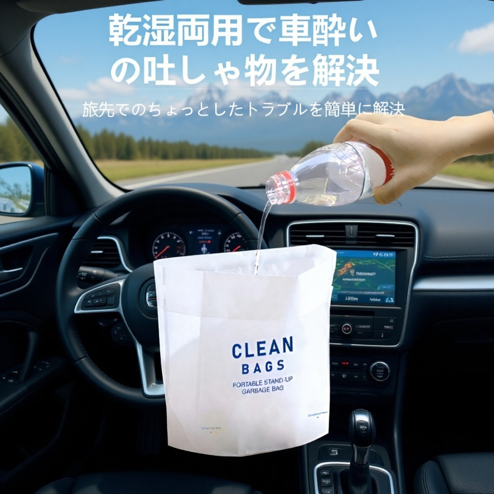 漏れ防止設計の加厚ゴミ袋