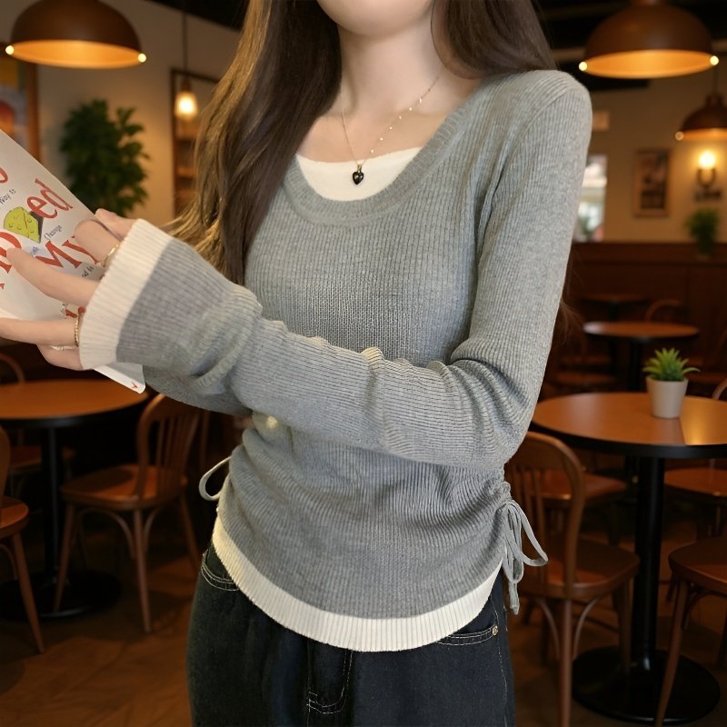 Haut et pantalon à manches longues color block tendance