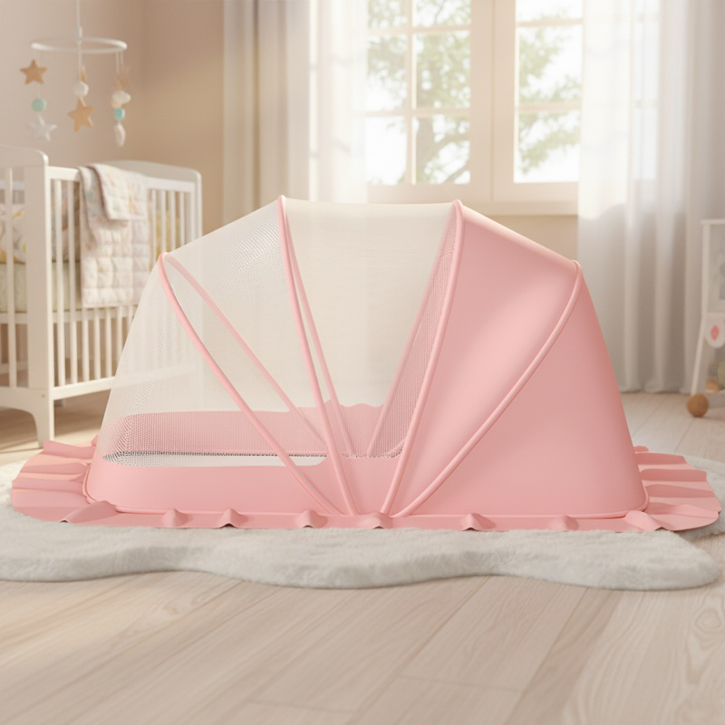 Tragbares Baby-Moskitonetz, kostenlose Installation, für Kinderbett Größe M