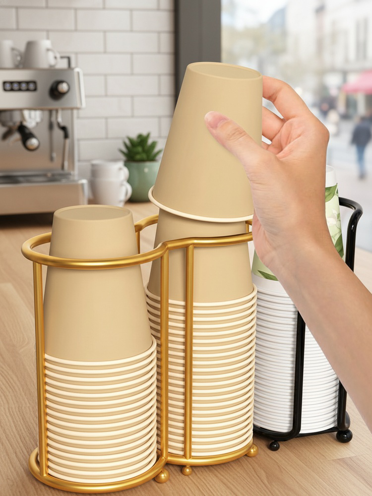 Durable paper cup dispenser wall-mounted