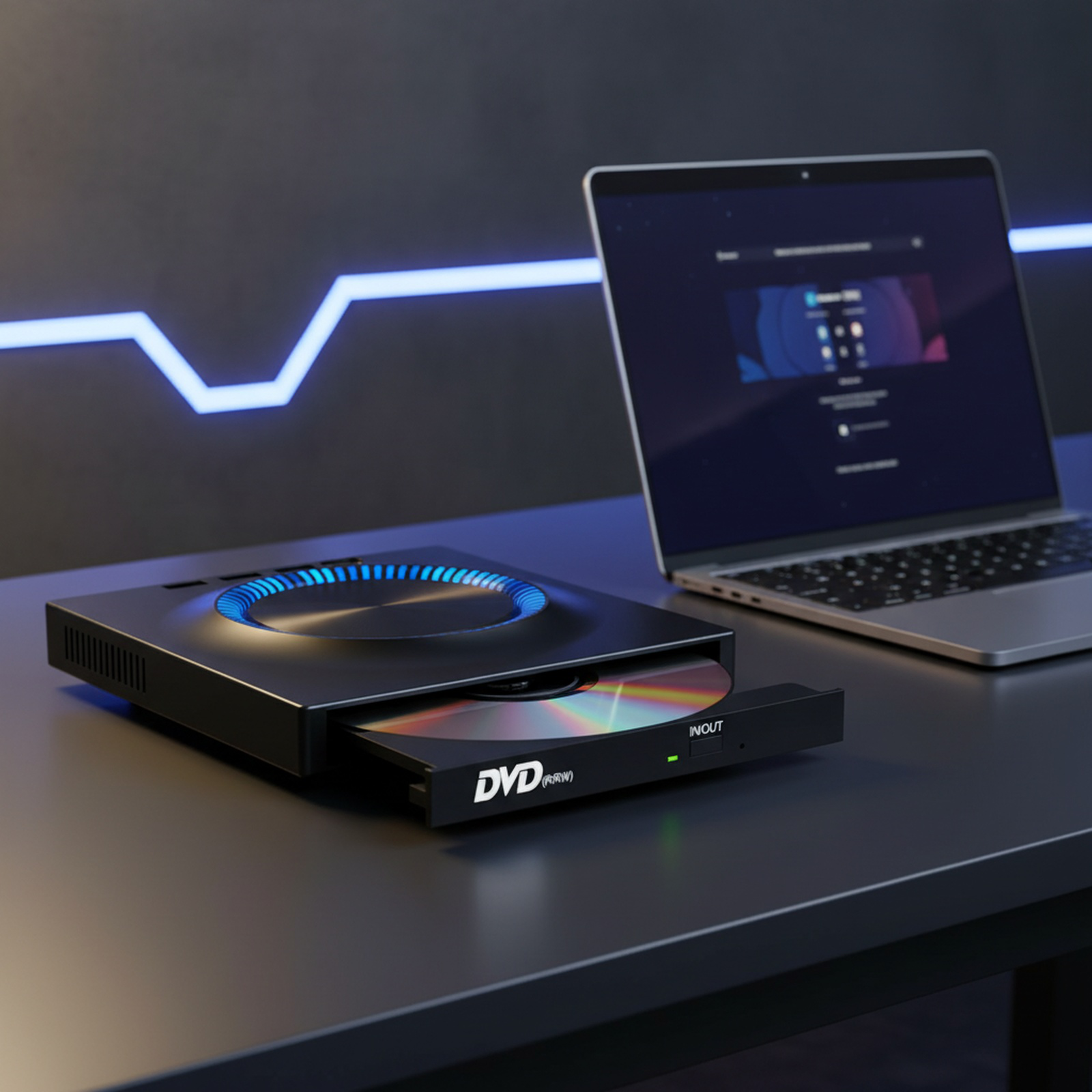 Externer USB DVD-Brenner und Laufwerk