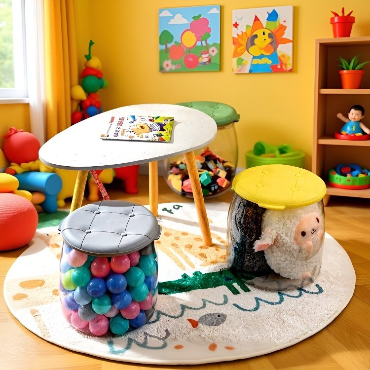 Wielofunkcyjny pojemnik na zabawki dla dzieci