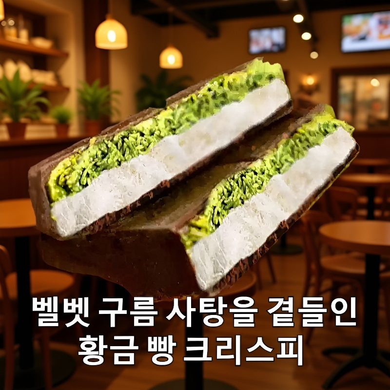 두바이 피스타치오 구름 솜사탕 샌드위치 초콜릿