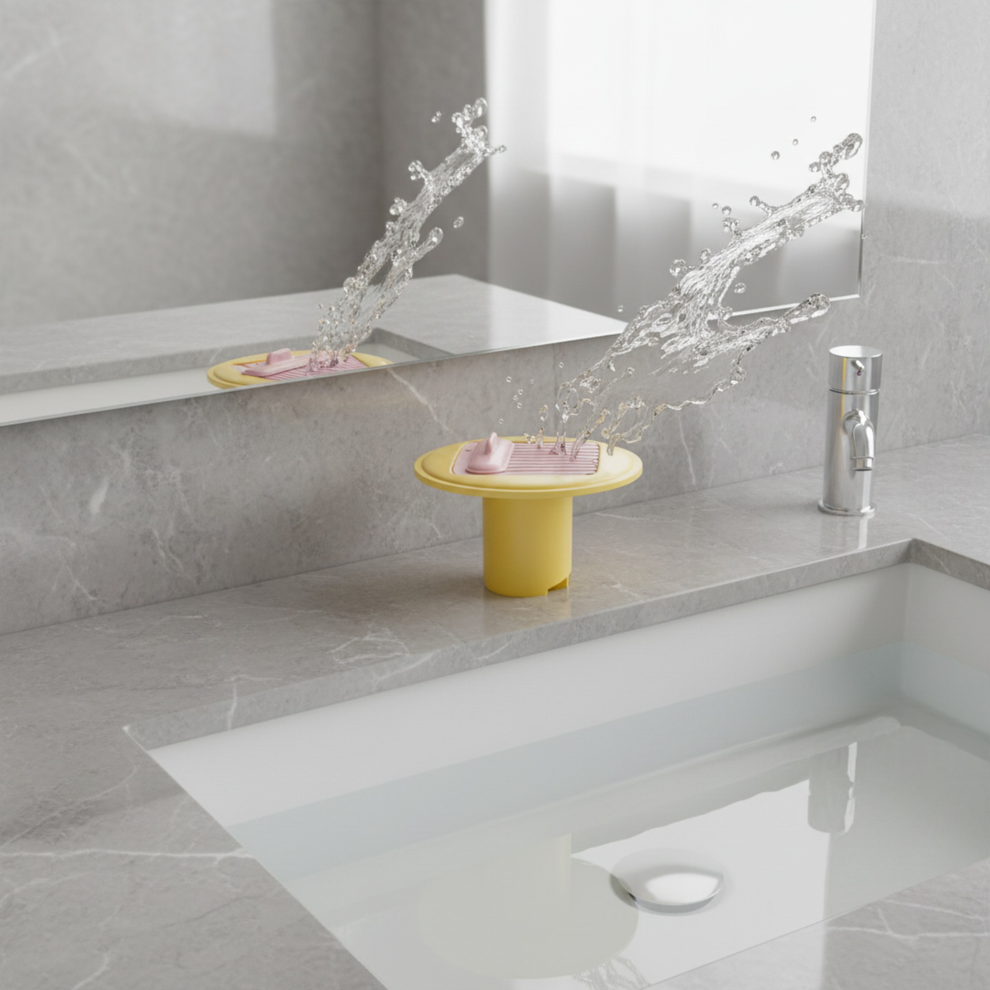 Protection anti-poussière et anti-odeur pour lavabo