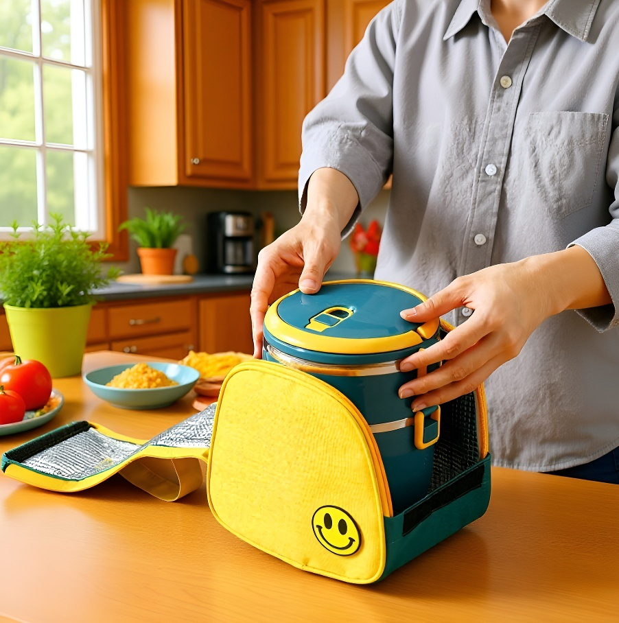 密閉設計で漏れ防止のステンレス弁当箱