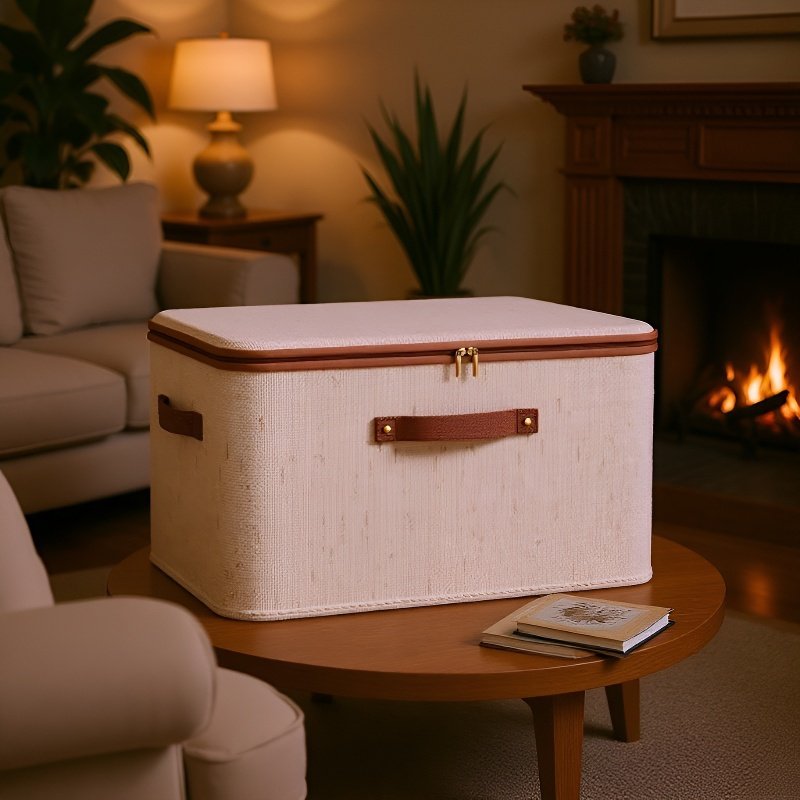 天山綿麻ファスナー収納ボックス