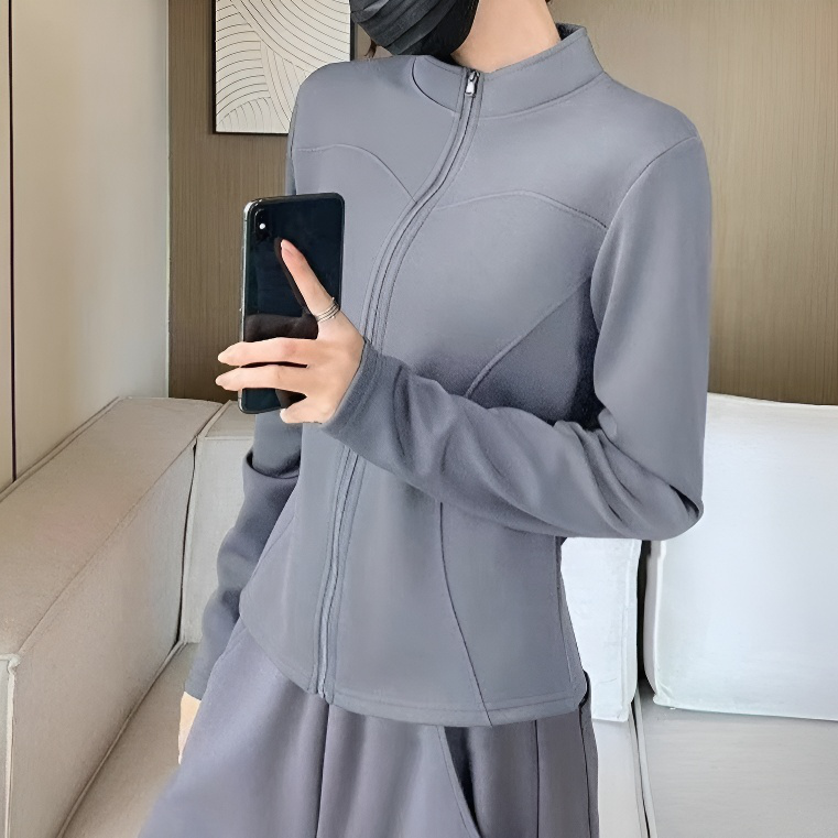 고탄력 스키니 요가 코트 여 추동 트레이닝 캐주얼