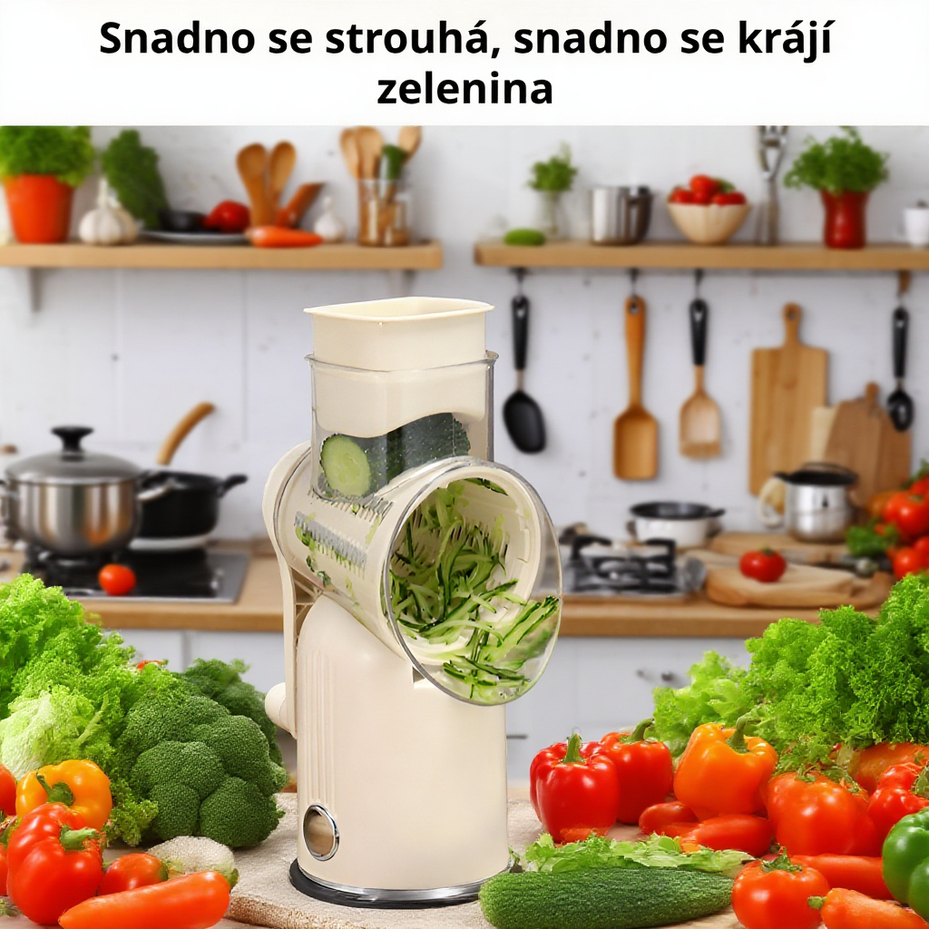 Kreativní kuchyňský kráječ zeleniny v akci