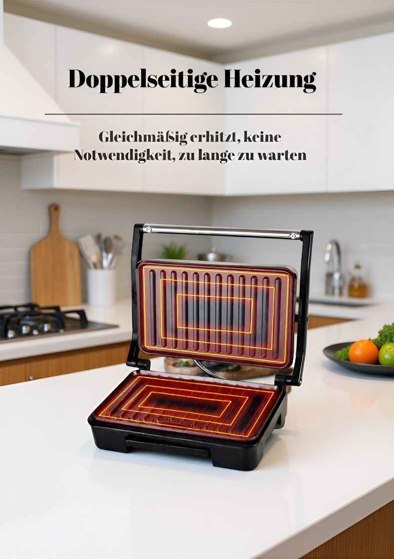 Einfache Bedienung des Waffeleisens