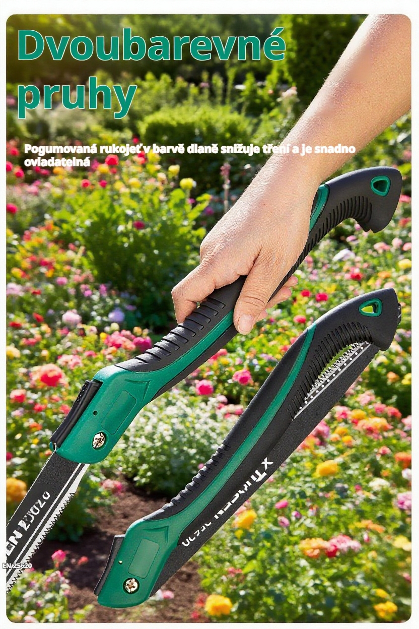 Bezpečné skládání pily pro snadné přenášení