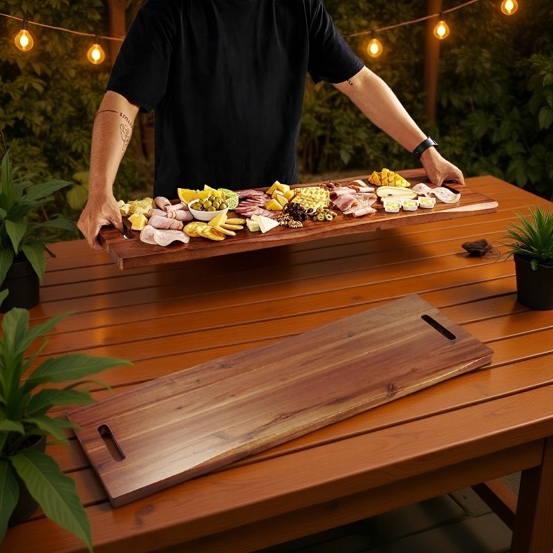 대용량 우드 손잡이 도마