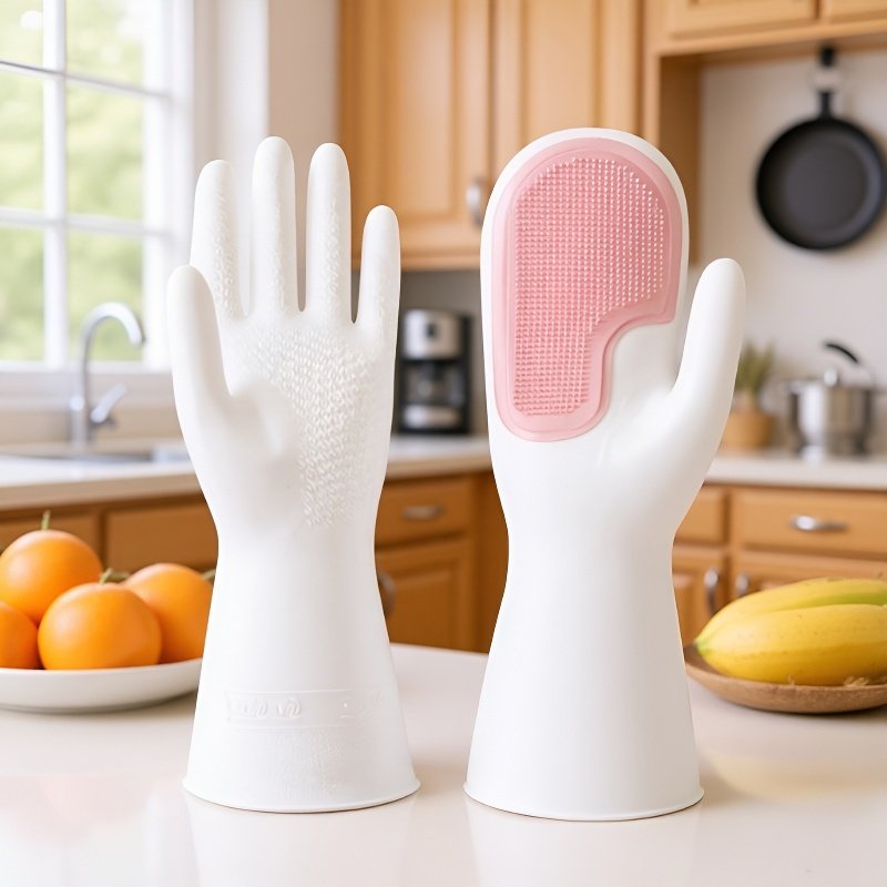 多機能家事手袋 汚れ防止清掃手袋 ラテックス手袋 洗濯・掃除セット キッチン多機能清掃手袋
