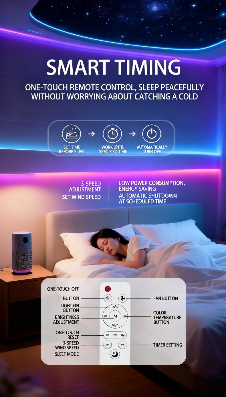 Sleek and stylish fan light design