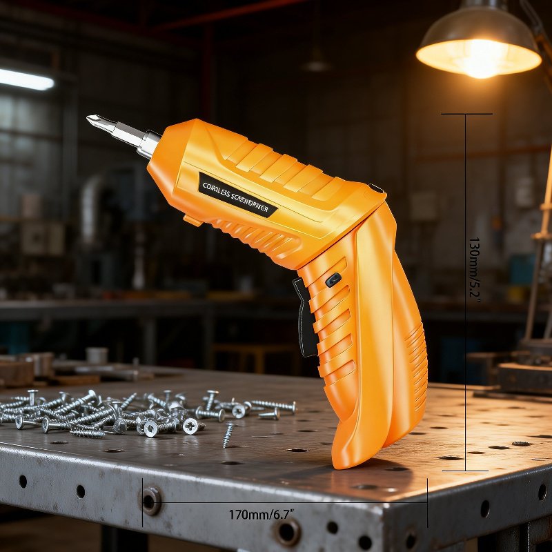 Yellow Foldable Electric Screwdriver USB Rechargeable Electric Driver