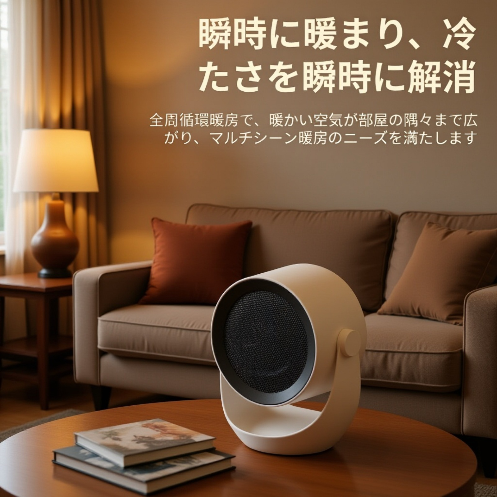 小型省エネデスクトップヒーター 静音設計 オフィス・家庭兼用