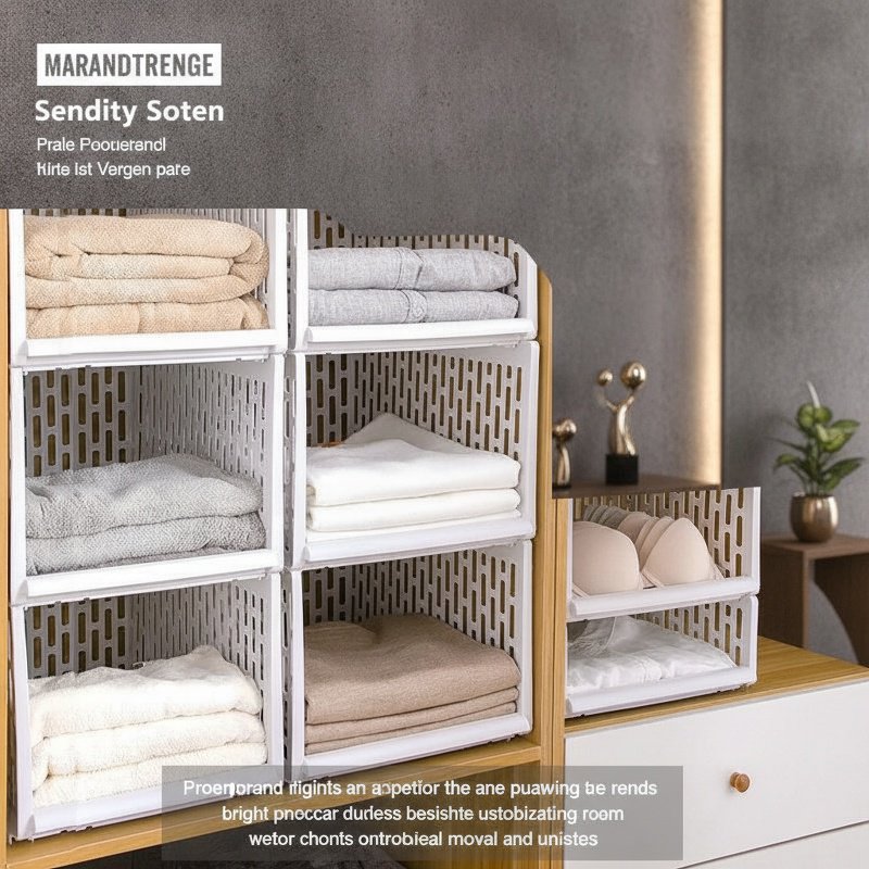 Bedroom Wardrobe Storage Layer Partition Basket