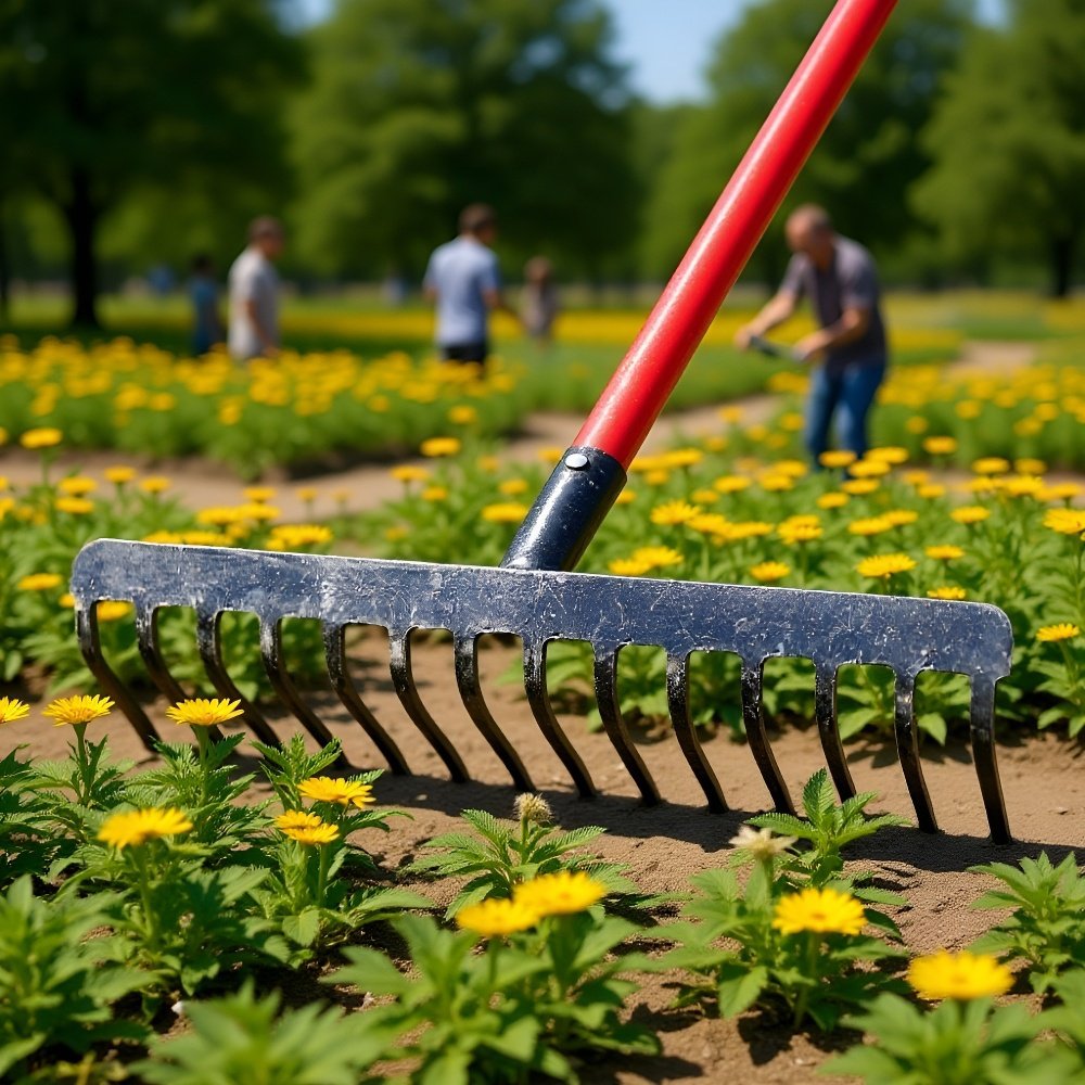 손잡이 달린 정원용 삽과 포크 세트