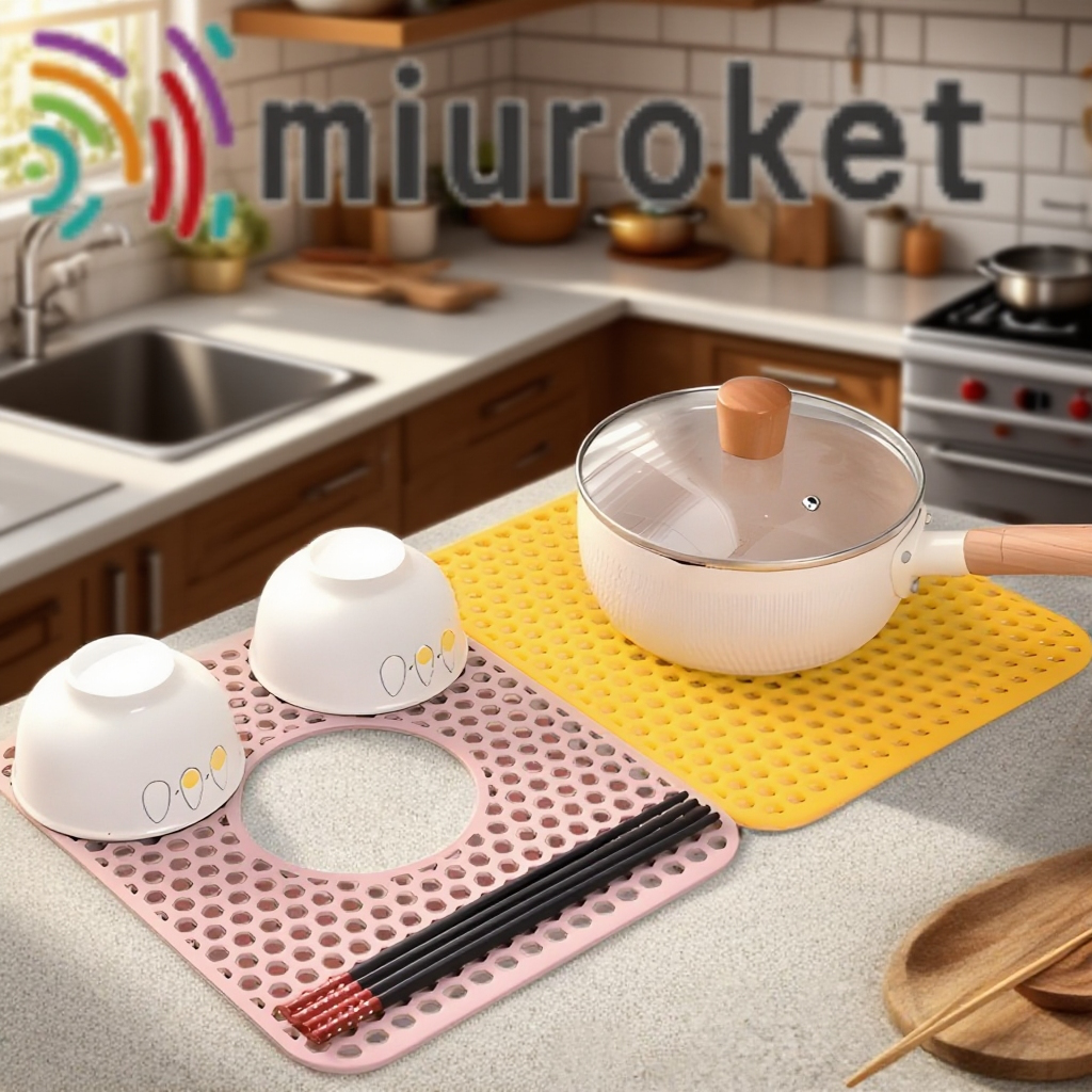 シリコンシンクマット 水切り・断熱・滑り止め機能付き