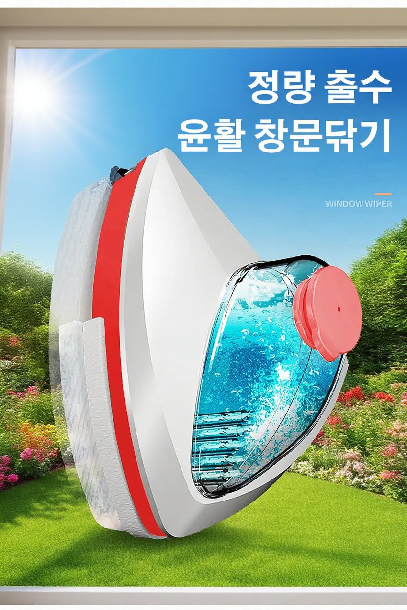 다기능 가정용 물주입형 양면 자석 유리 닦기 제품 이미지