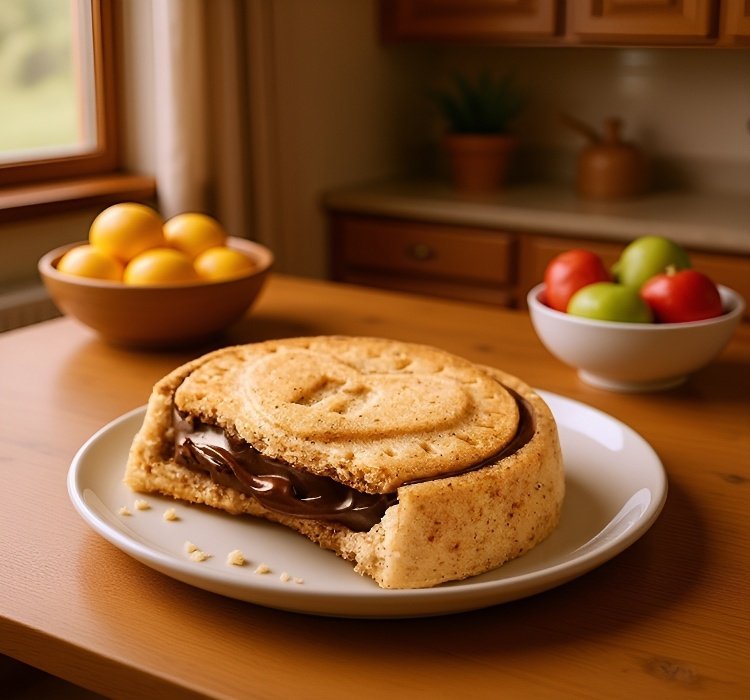 고급스럽게 진열된 샌드위치 쿠키