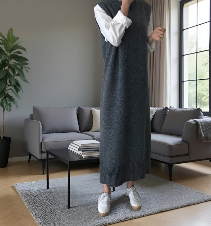 겨울 패션 여성 카디건 원피스