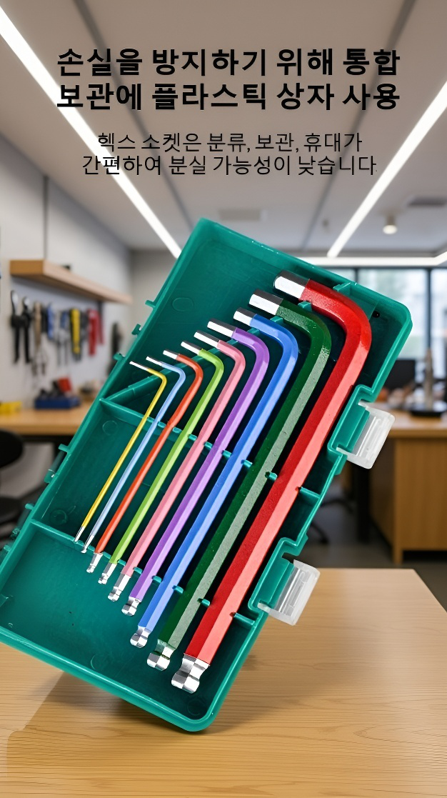 육각 렌치 공구 세트 사용 예시