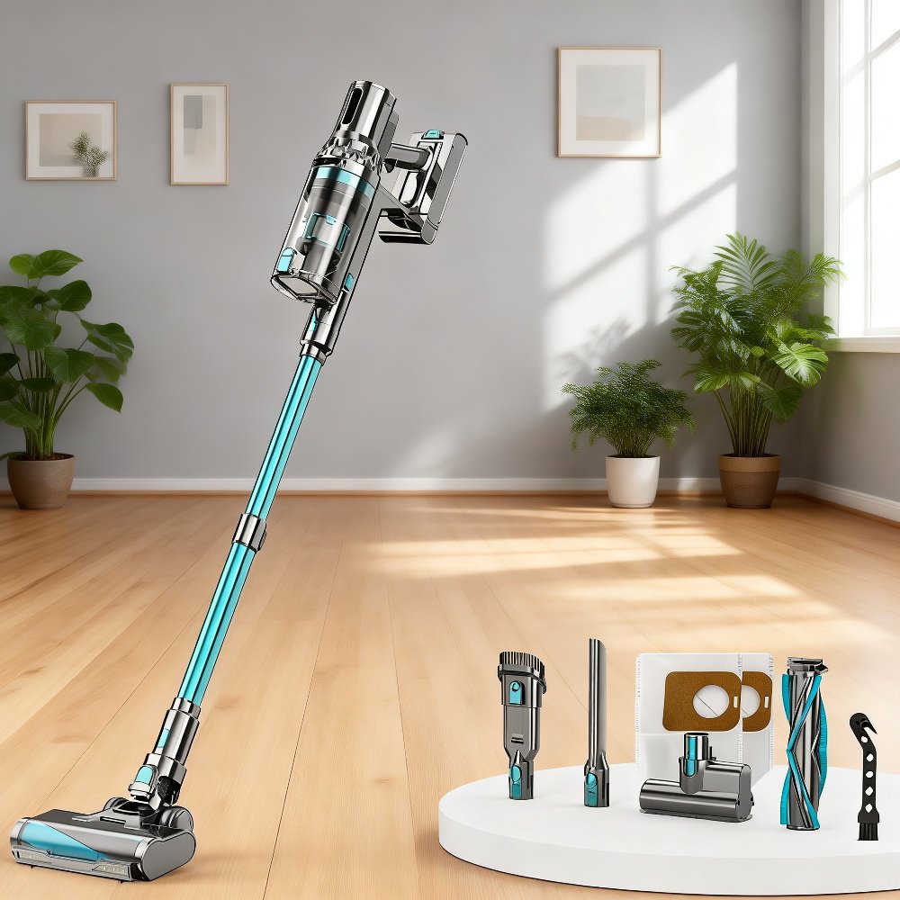 Lightweight bagless upright vacuum for home cleaning