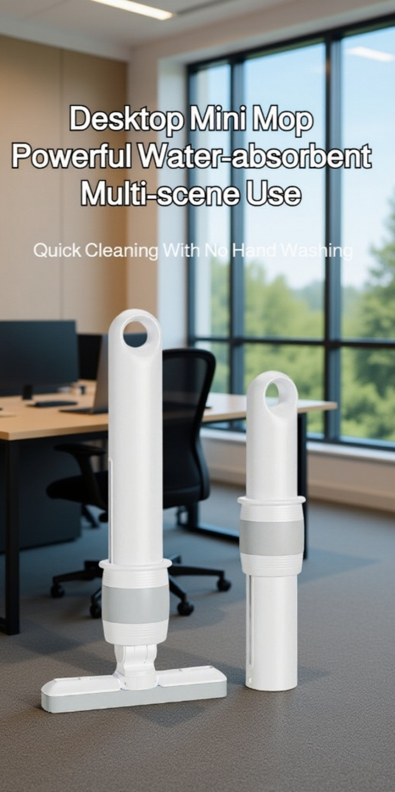 Lightweight handheld mop for small spaces