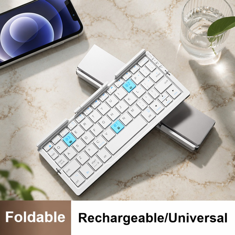 Wireless Portable Foldable Bluetooth Keyboard