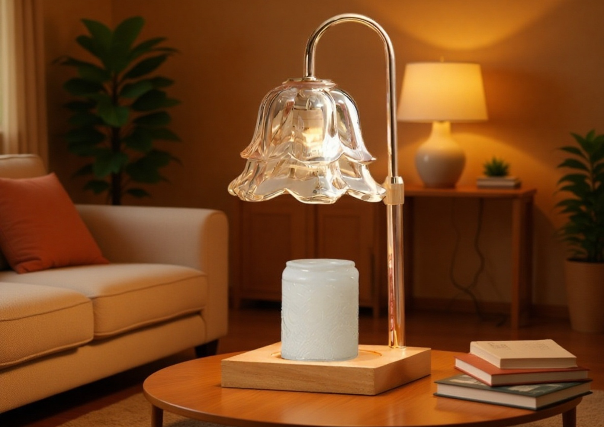 Essential oil diffuser wooden aroma lamp