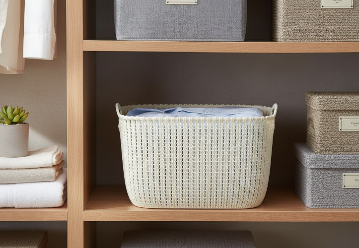 Lightweight clothes storage basket for laundry