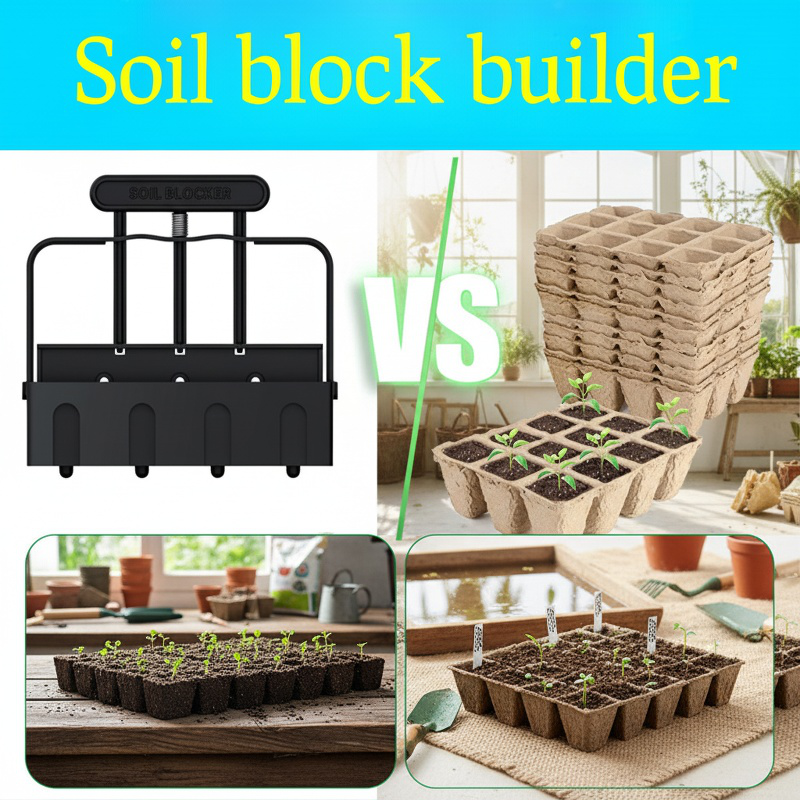 Handheld Seedling Nursery Potting Garden Garden Seeding Tools Manual Clod Maker Soil Blocker
