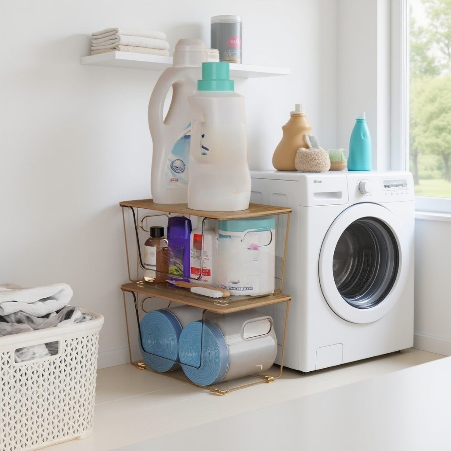 가정용 투명 수납박스 다용도 사용 사례