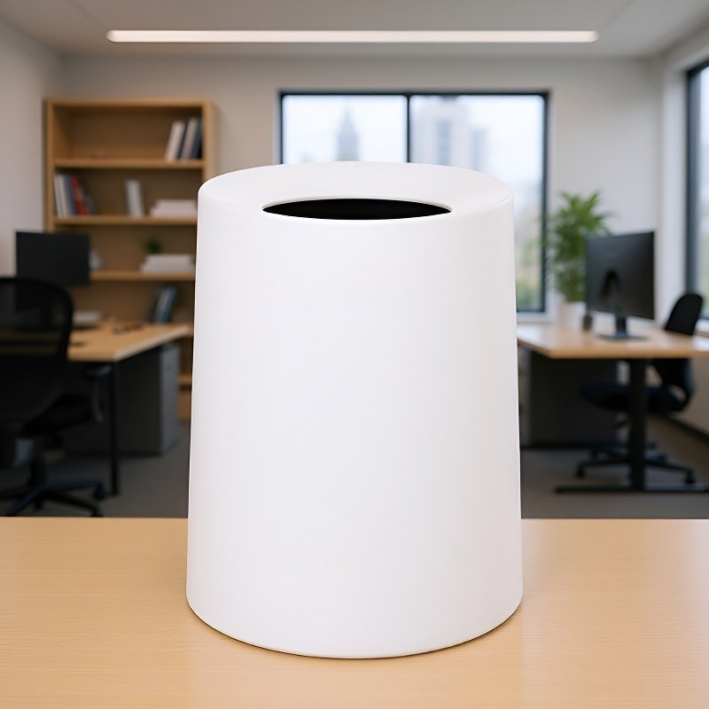 Gran papelera sin tapa para sala de estar doméstica