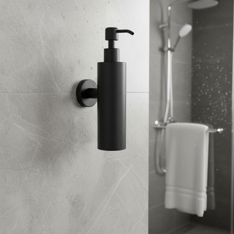 Distributeur de savon mural en acier inoxydable pour salle de bain