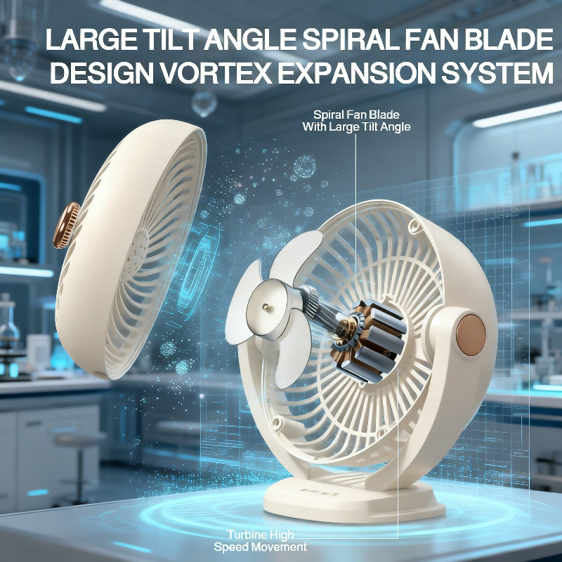 Desktop USB Rechargeable Table Fan