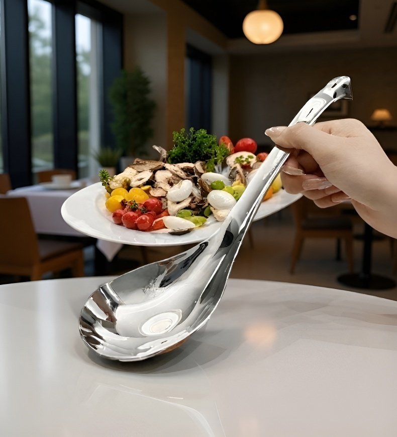 편리한 손잡이 디자인의 대형 국자