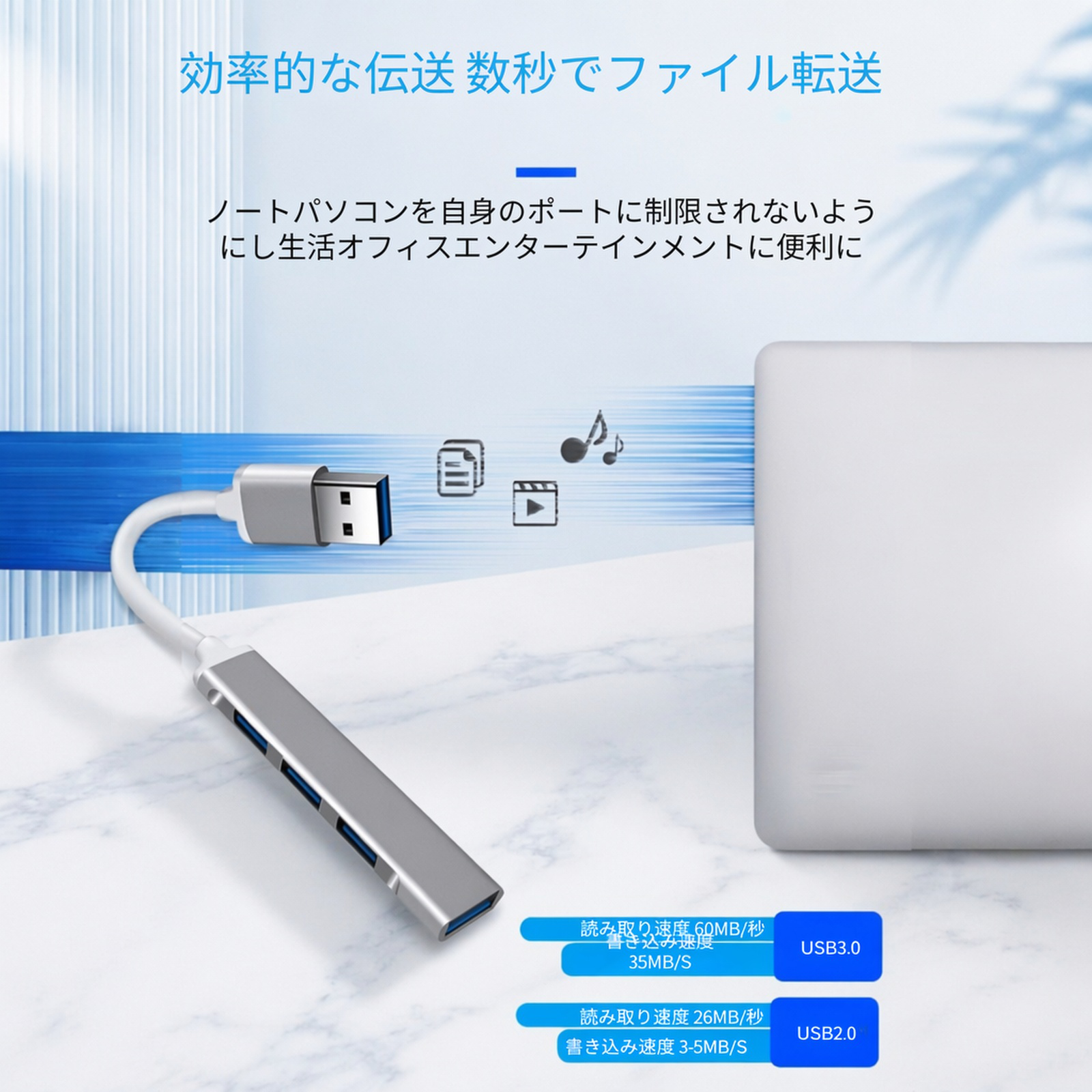 多機能Type-Cハブ ノートパソコン対応