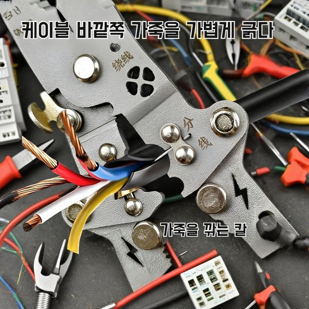 접이식 전압 테스터 드라이버 및 와이어 스트리퍼